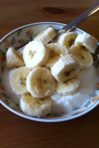Yoghurt met banaan