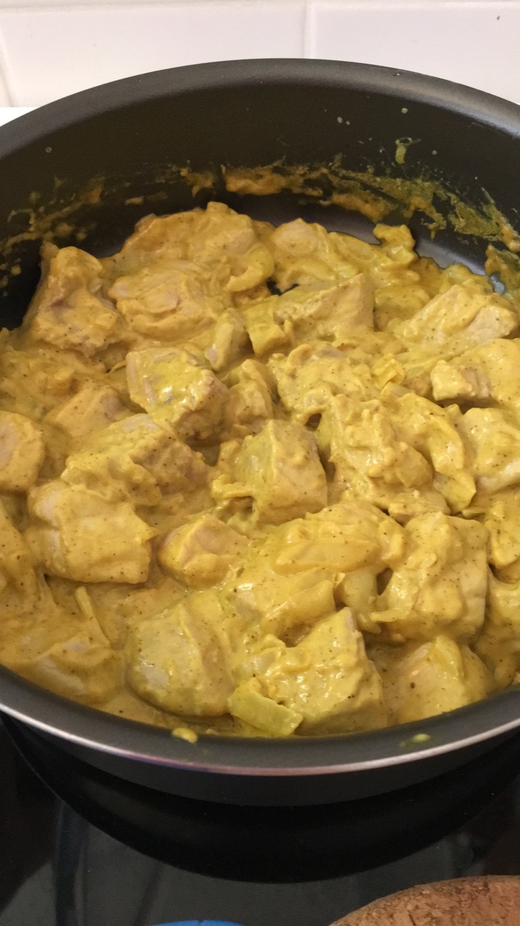 Varkensvlees met curry saus