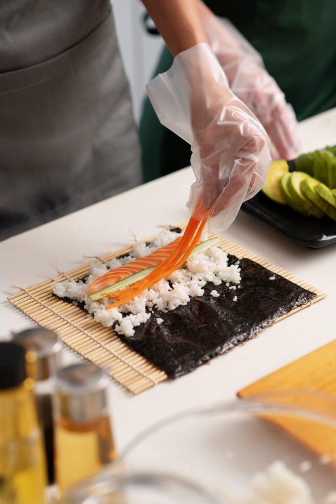 Zelfgemaakte Sushi Rolls